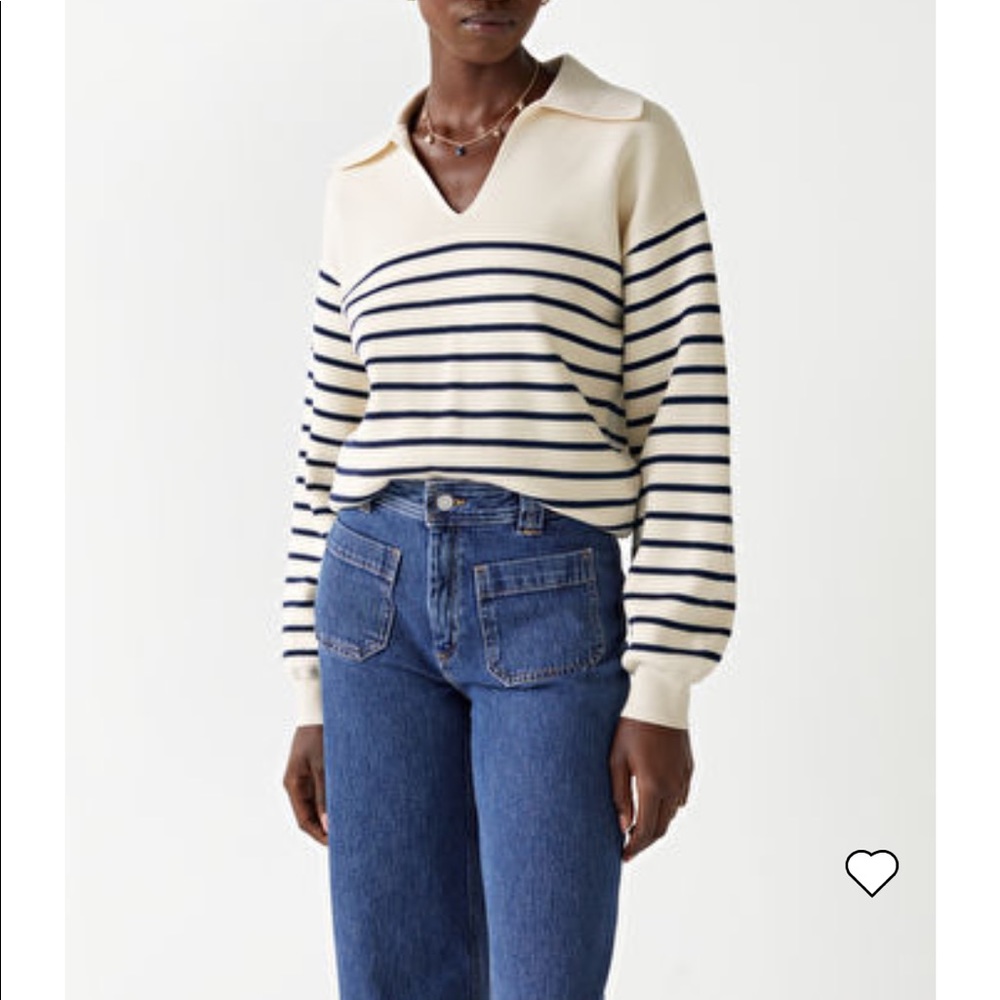 Striped Collared Sweater